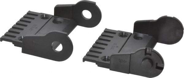 2.87 Inch Outside Width x 1.38 Inch Outside Height, Cable and Hose Carrier Plastic Open Mounting Bracket Set MPN:205012PZB