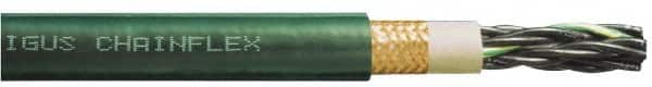 Machine Tool Wire: 16 AWG, Green, 1' Long, Polyvinylchloride, 0.51