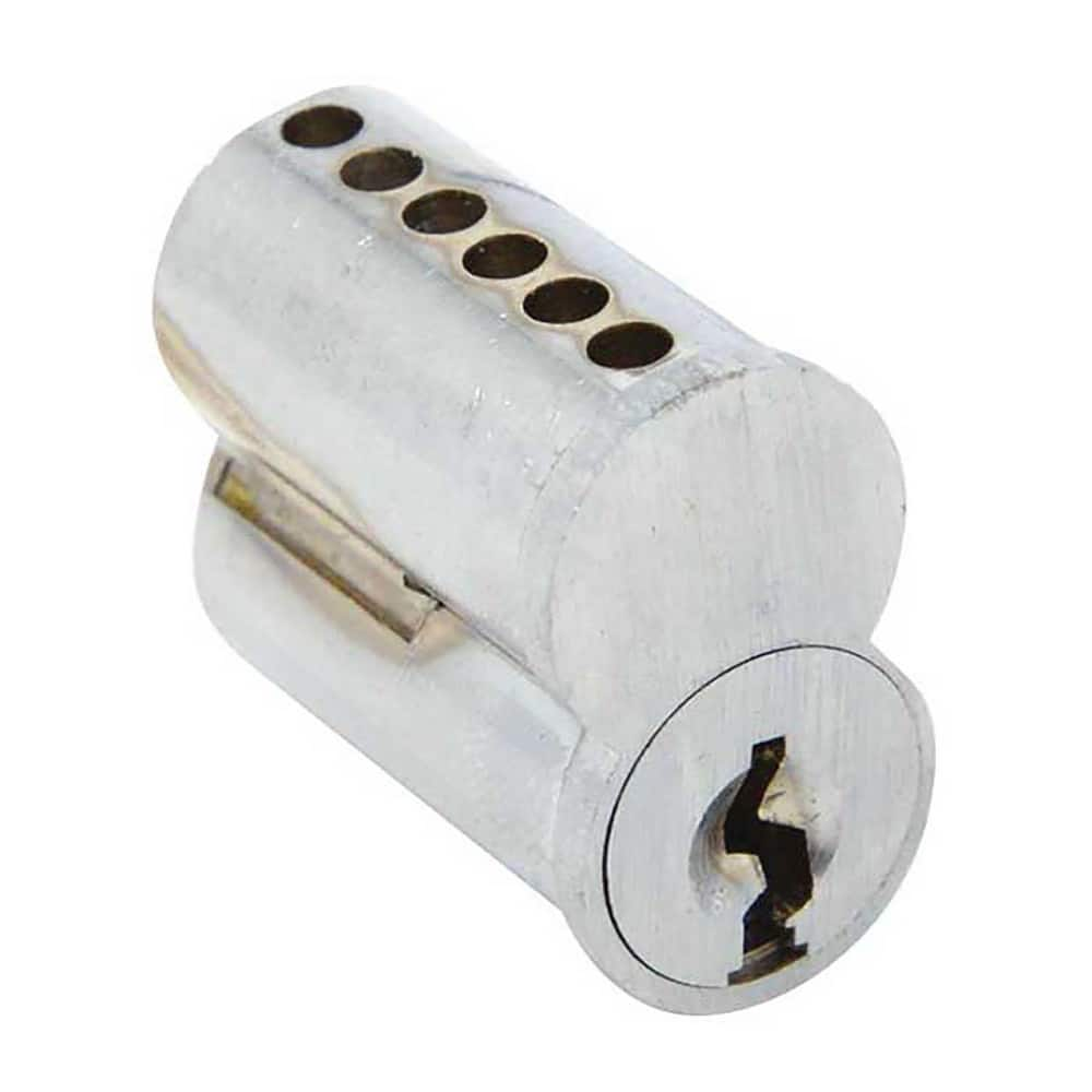 Cylinders, Type: Small Format IC , Keying: A Keyway , Material: Brass , Hand Orientation: Non-Handed , Finish/Coating: Satin Chrome  MPN:28016-BA-26D