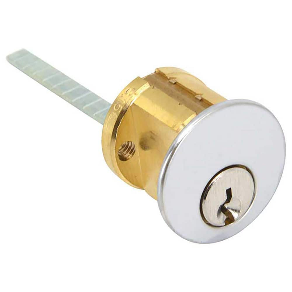 Cylinders, Type: Rim , Keying: C Keyway , Material: Brass , Hand Orientation: Non-Handed , Finish/Coating: Satin Chrome  MPN:7075-SC-10-26D-