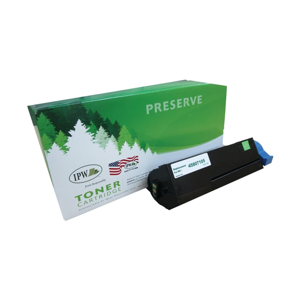 IPW Preserve Remanufactured Black High Yield Toner Cartridge Replacement For OKI 45807105, 845-105-ODP MPN:845-105-ODP