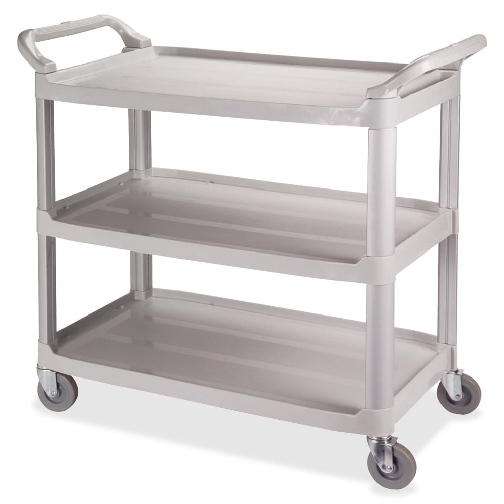 Impact 3-Shelf Bussing Cart - 3 Shelf - 200 lb Capacity - 4in Caster Size - 40in Length x 20in Width x 38in Height - Gray - 1 Each MPN:7006