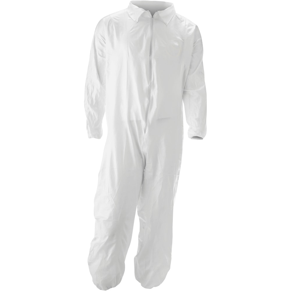 MALT ProMax Coverall - Recommended for: Chemical, Painting, Food Processing, Pesticide Spraying, Asbestos Abatement - Extra Large Size - Zipper Closure - Polyolefin - White - 25 / Carton MPN:M1017-XL