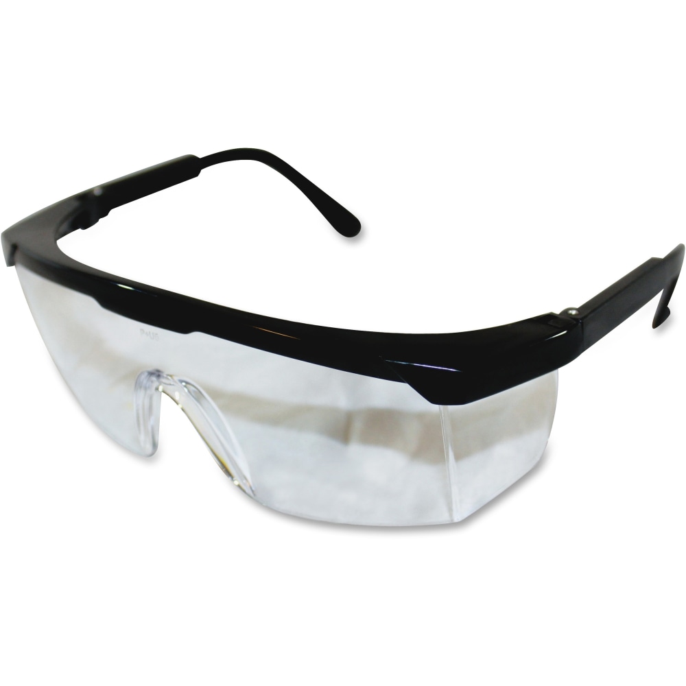 ProGuard Classic 801 Single Lens Safety Eyewear - Universal Size - Ultraviolet, Impact, Eye Protection - Polycarbonate - Clear Lens - Clear Frame - Scratch Resistant, Adjustable Temple, High Visibility, Wraparound Lens, Comfortable - 12 / Carton MPN:7334B