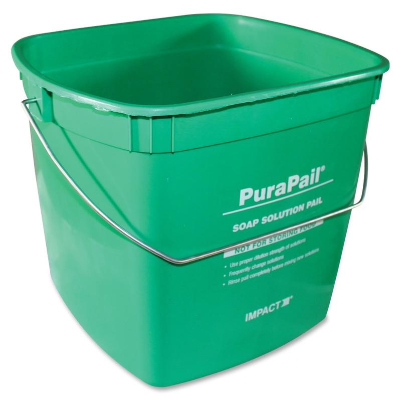 Impact PuraPail Utility Cleaning Bucket - 6 quart - 7.7in x 8.1in - Green - 1 Each (Min Order Qty 10) MPN:550614C