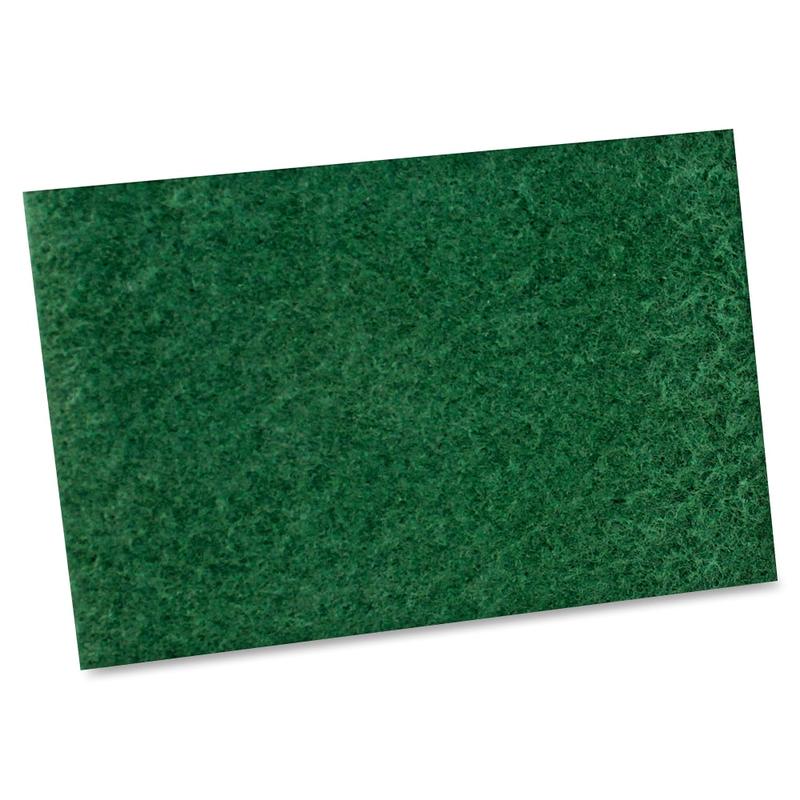 Impact General Purpose Scouring Pad - 0.6in Height x 6in Width x 9in Length - 10/Bag - Green (Min Order Qty 7) MPN:7135B