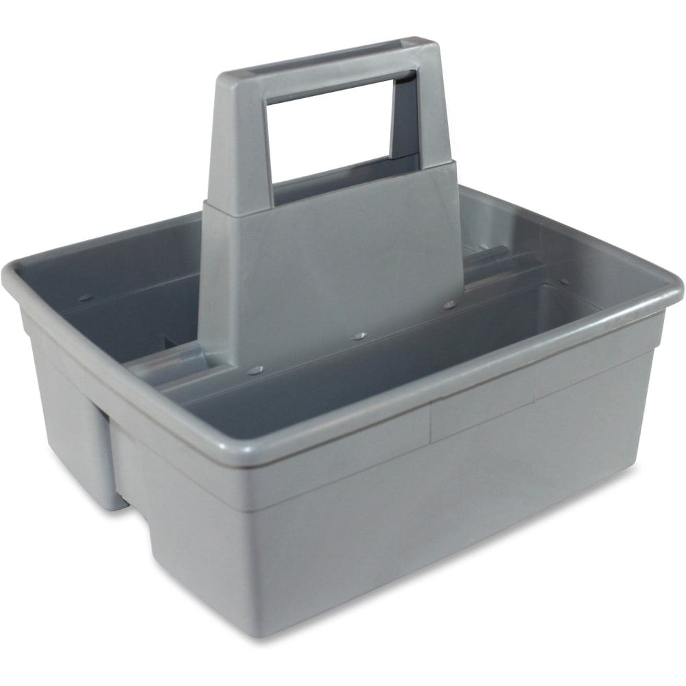 Impact Maids Basket - 2 Compartment(s) - 10.1in Height x 11.1in Width12.9in Length - Handle, Heavy Duty - Gray - Plastic - 1 Each (Min Order Qty 6) MPN:1803