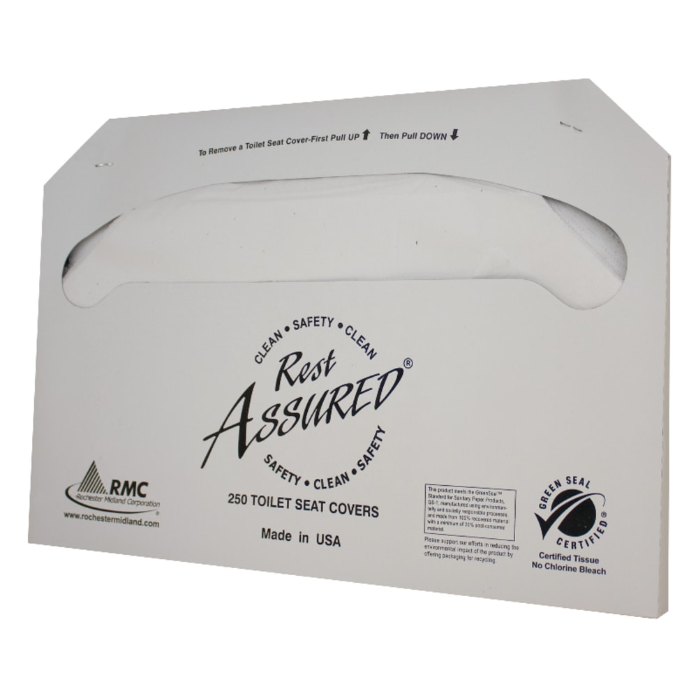 Rest Assured Toilet Seat Covers, 100% Recycled, White MPN:25187973