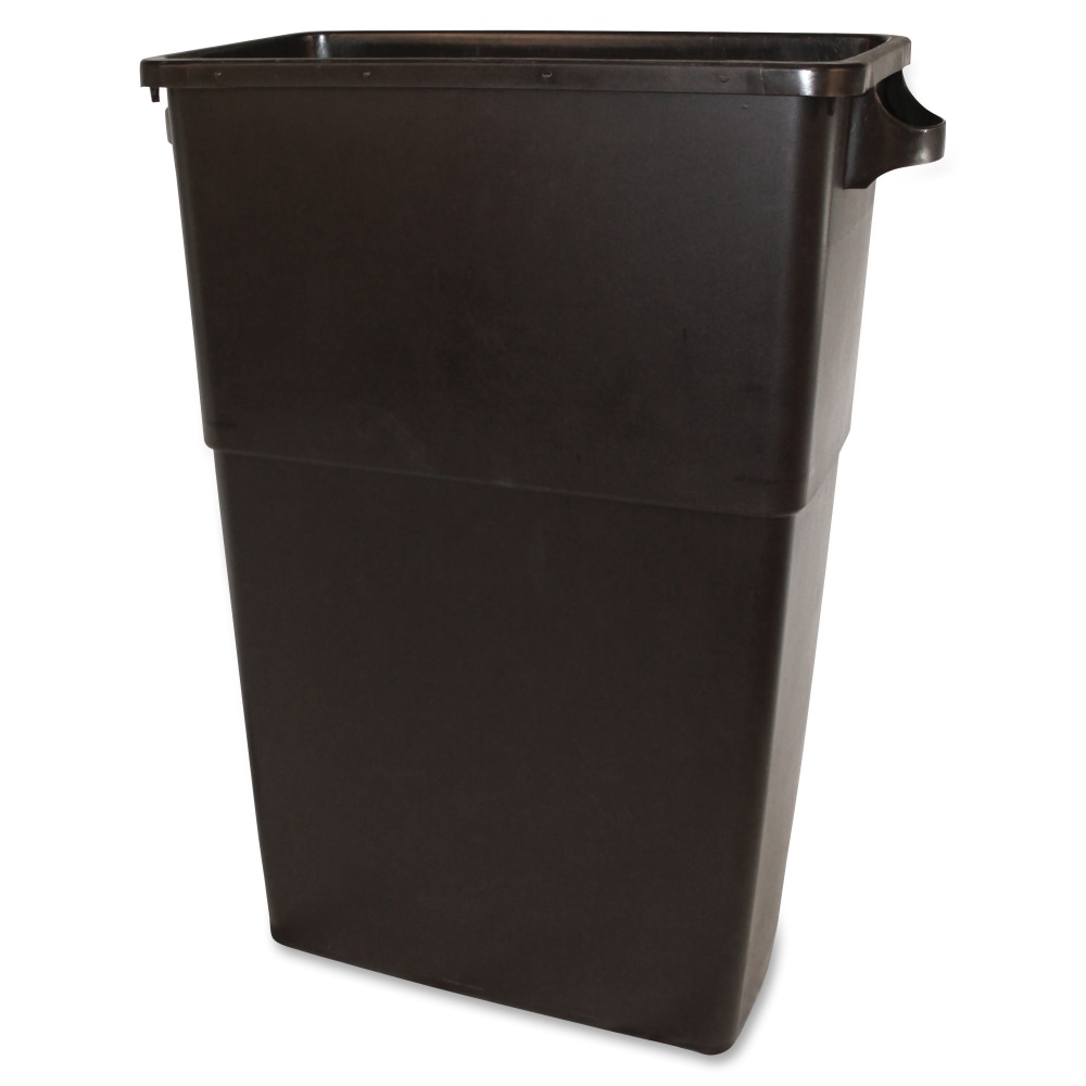 Thin Bin 23-gallon Container - 23 gal Capacity - Handle, Durable - 30in Height x 23in Width - Polyethylene - Brown - 1 Each (Min Order Qty 2) MPN:70234