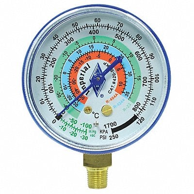 Gauge 2-1/2 In Dia Low Side Blue 250 psi MPN:424-CB