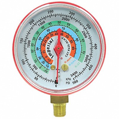 Gauge 2-1/2 In Dia High Side Red 500 psi MPN:424-CR