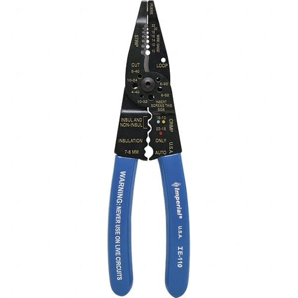 Wire Stripper: 10 AWG to 22 AWG Max Capacity MPN:IE-110