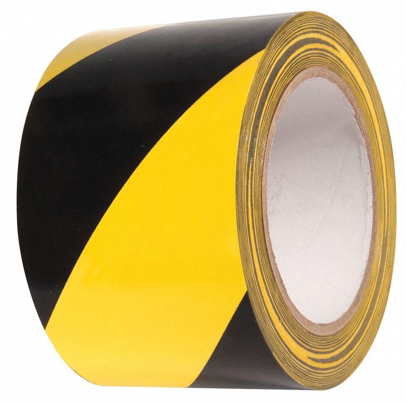 Floor Tape Black/Yellow 3 inx54 ft Roll MPN:VHT310