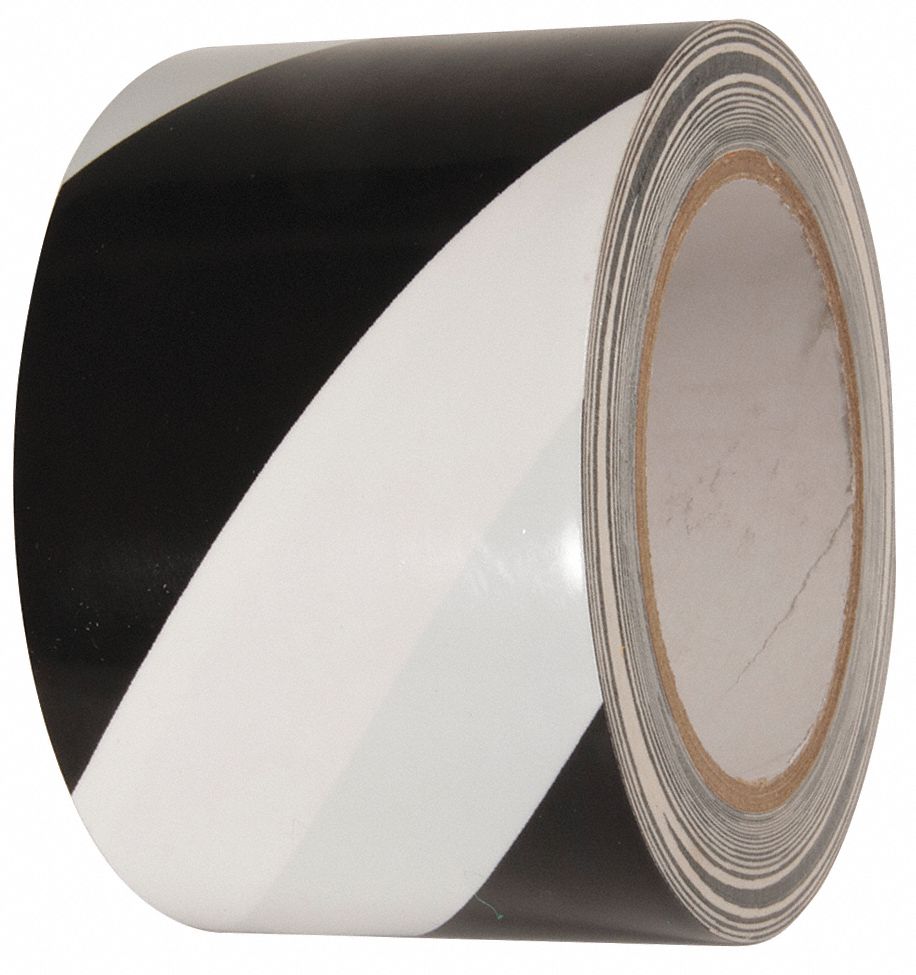 Floor Tape Black/White 3 inx54 ft Roll MPN:VHT312