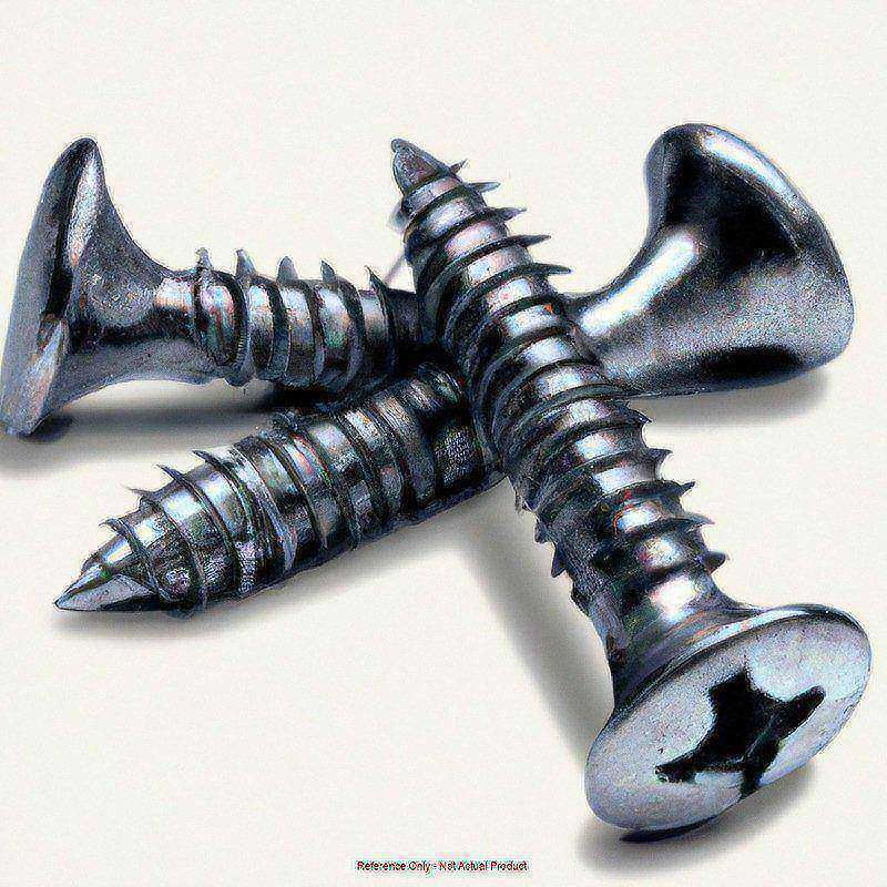 Wood Screw #14 x 1-1/4 L Flat PK100 MPN:A649-1