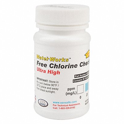 Test Strips Free Chlorine 0-750ppm PK50 MPN:480024