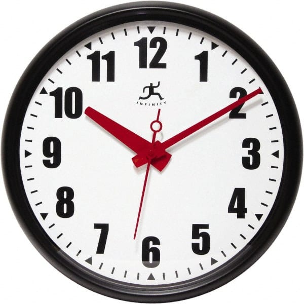 13-1/2 Inch Diameter, White Face, Dial Wall Clock MPN:14724BK-3733