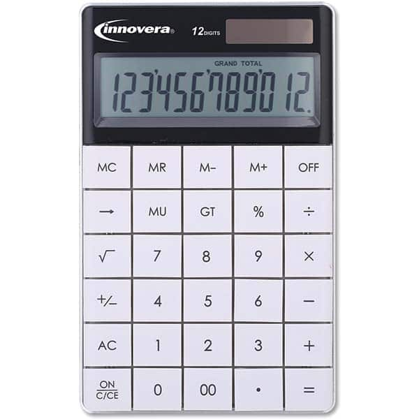 Calculators, Type: Basic, Number Of Displayed Digits: 12, Display Type: LCD, Color: White, Print Speed: 1 Line per Second, Function: Calculation MPN:IVR15973