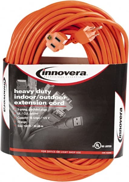 100', 16/2 Gauge/Conductors, Orange Indoor & Outdoor Extension Cord MPN:IVR72200