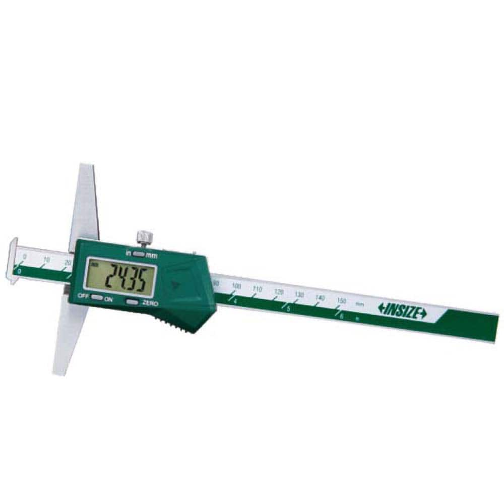 Electronic Depth Gages, Maximum Measurement (mm): 150.00, Resolution (Decimal Inch): 0.0005, Base Length (Inch): 3.9370, Data Output: Yes, Calibrated: Yes MPN:1144-150A