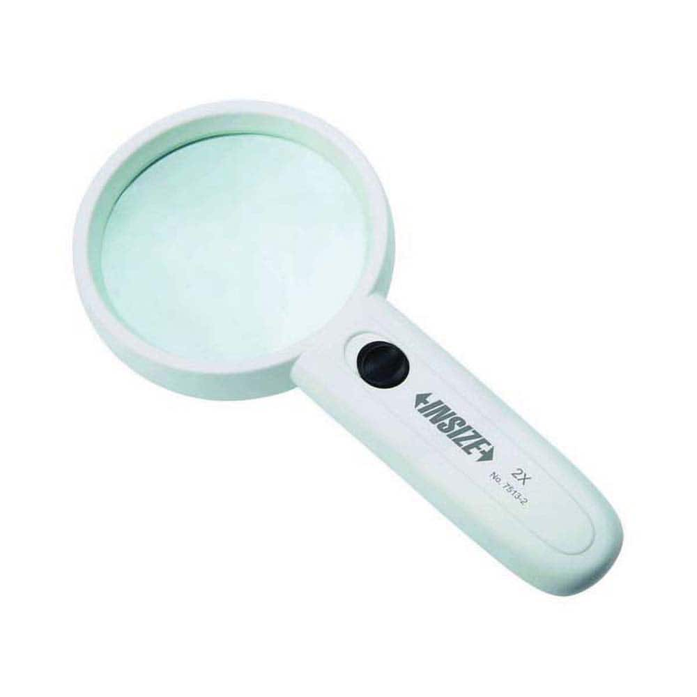 Handheld Magnifiers, Maximum Magnification: 2.00x , Lens Shape: Round , Folding: No , Battery Size: AAA , Number Of Lenses: 1  MPN:7513-2