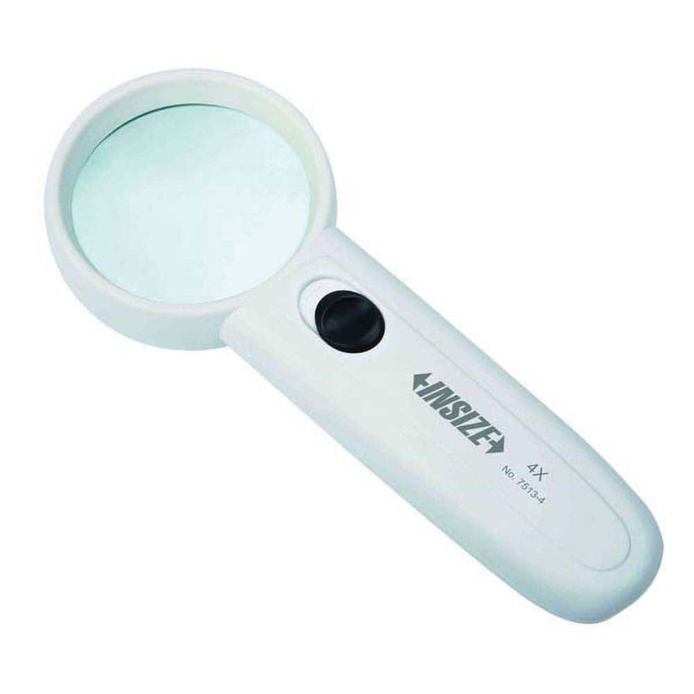 Handheld Magnifiers, Maximum Magnification: 4x , Lens Shape: Round , Folding: No , Battery Size: AAA  MPN:7513-4