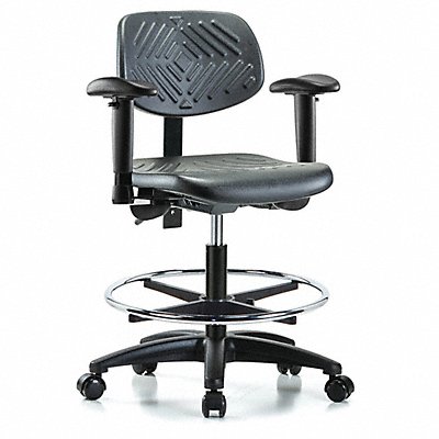 Cleanroom Task Chair 300 lb Cap. PU MPN:GRPMBCH-RG-CF-RCA1