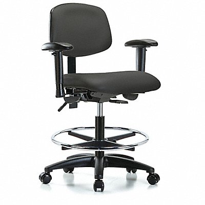 Cleanroom Task Chair 300 lb Cap. Vinyl MPN:GRVMBCH-RG-CF-RC-8605A1