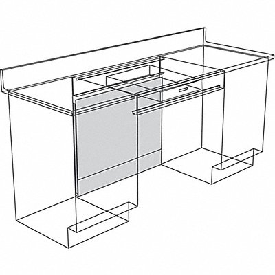 Knee Space Panel 35-1/8 H Pearl White MPN:GRJKSH-3604GG