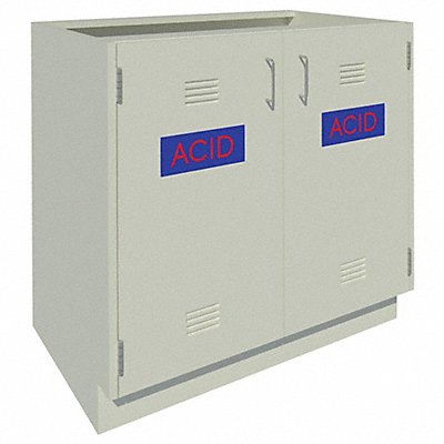 Acid Cabinet 35-1/8 H Pearl White MPN:GRJTP188-36GG