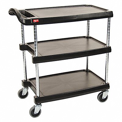 Laboratory Utility Cart Black 35-1/2 H MPN:GRMY1627-34BL