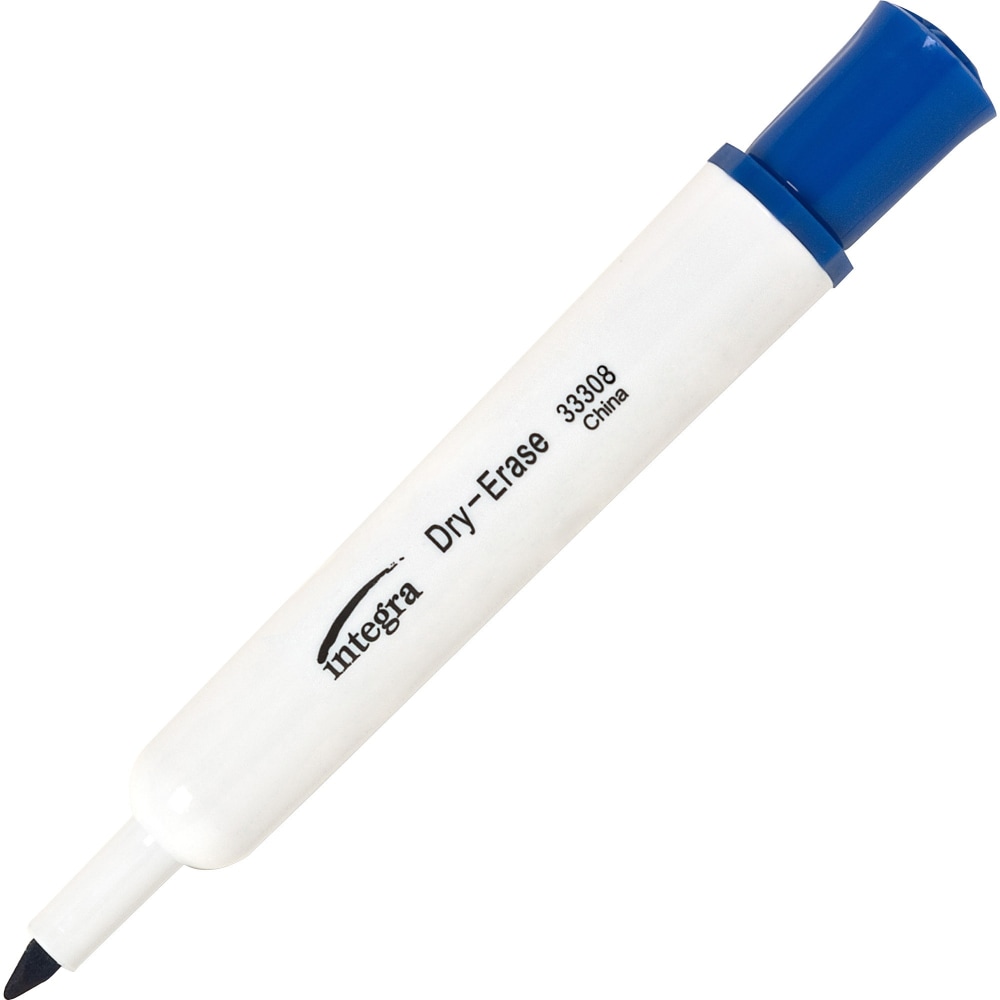 Integra Chisel Point Dry-erase Markers - Chisel Marker Point Style - Blue - 12 / Dozen (Min Order Qty 4) MPN:33308