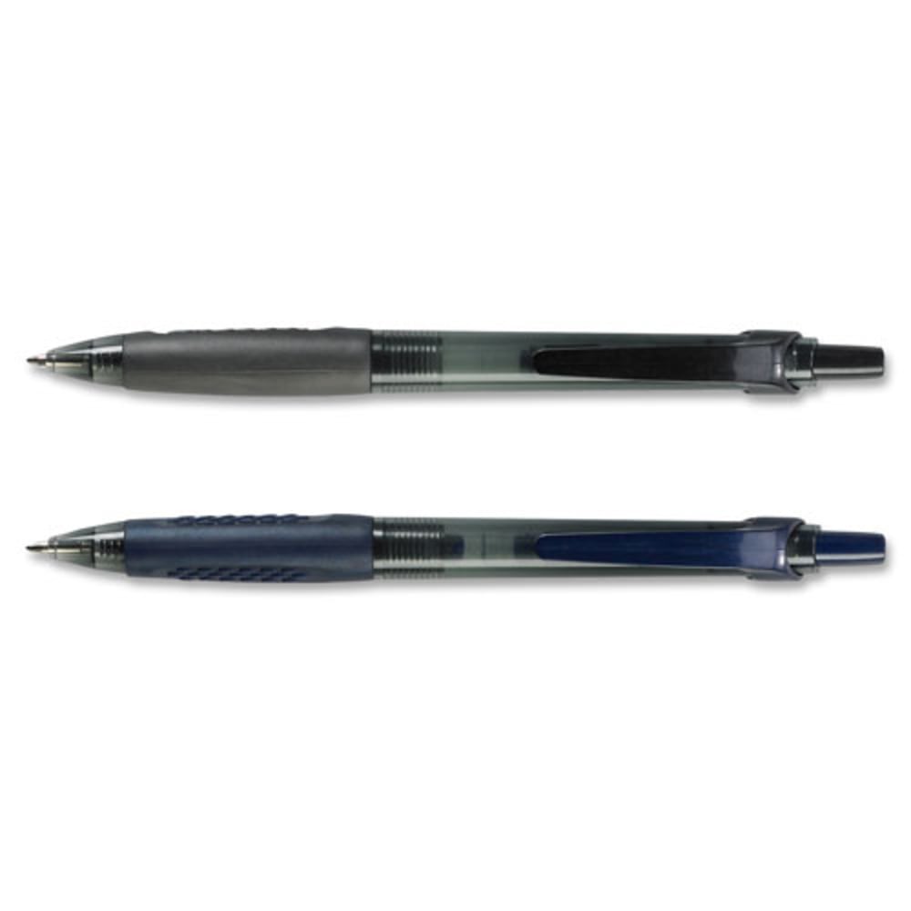 Integra 82952 Retractable Ballpoint Pens - Fine Pen Point - Black - Black, Transparent Barrel - 12 / Dozen (Min Order Qty 13) MPN:82952