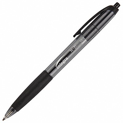 Rubber Grip Retractable Pens Black PK12 MPN:ITA36175