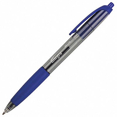 Rubber Grip Retractable Pens Blue PK12 MPN:ITA36176