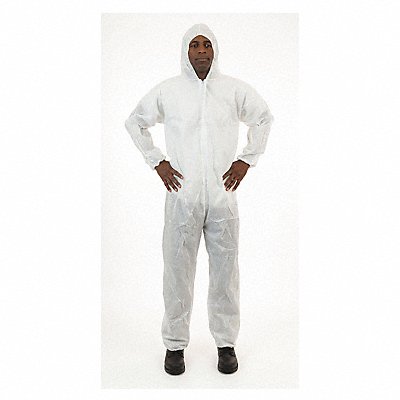 Coverall w/Hood 2XL White PK25 MPN:2225