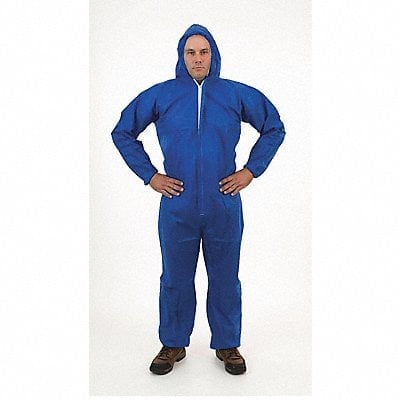 Coverall w/Hood XL Blue PK25 MPN:2225B