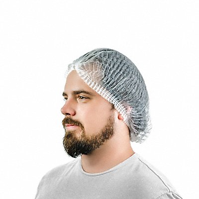 SMS Pleated Bouffant Cap White M PK1000 MPN:210NW-21PL