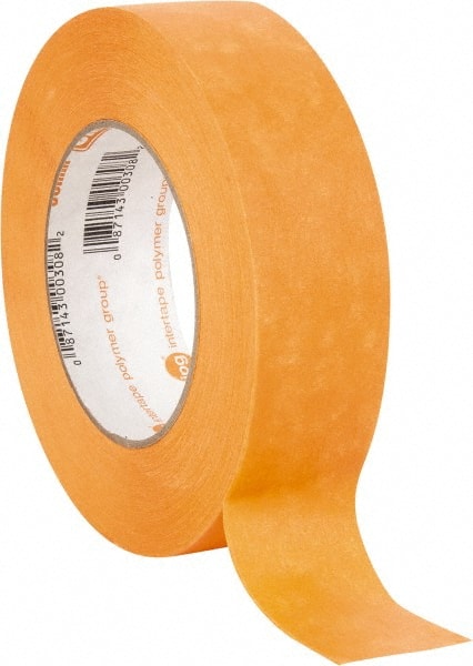 Masking Tape: 38 mm Wide, 60 yd Long, 7.3 mil Thick, Orange MPN:OM3655