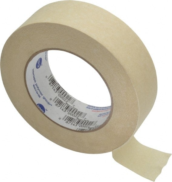 Masking Tape: 38 mm Wide, 60 yd Long, 5.8 mil Thick, Tan MPN:PG505.122