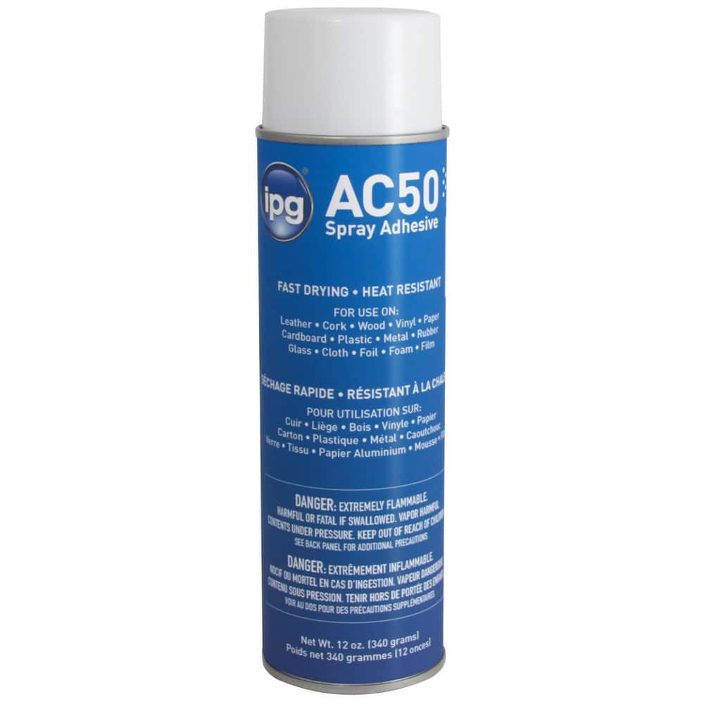 Spray Adhesives, Form: Liquid, Gas , Container Type: Aerosol Can , Working Time: 15 , Color: Translucent , Series: AC50SP  MPN:88503