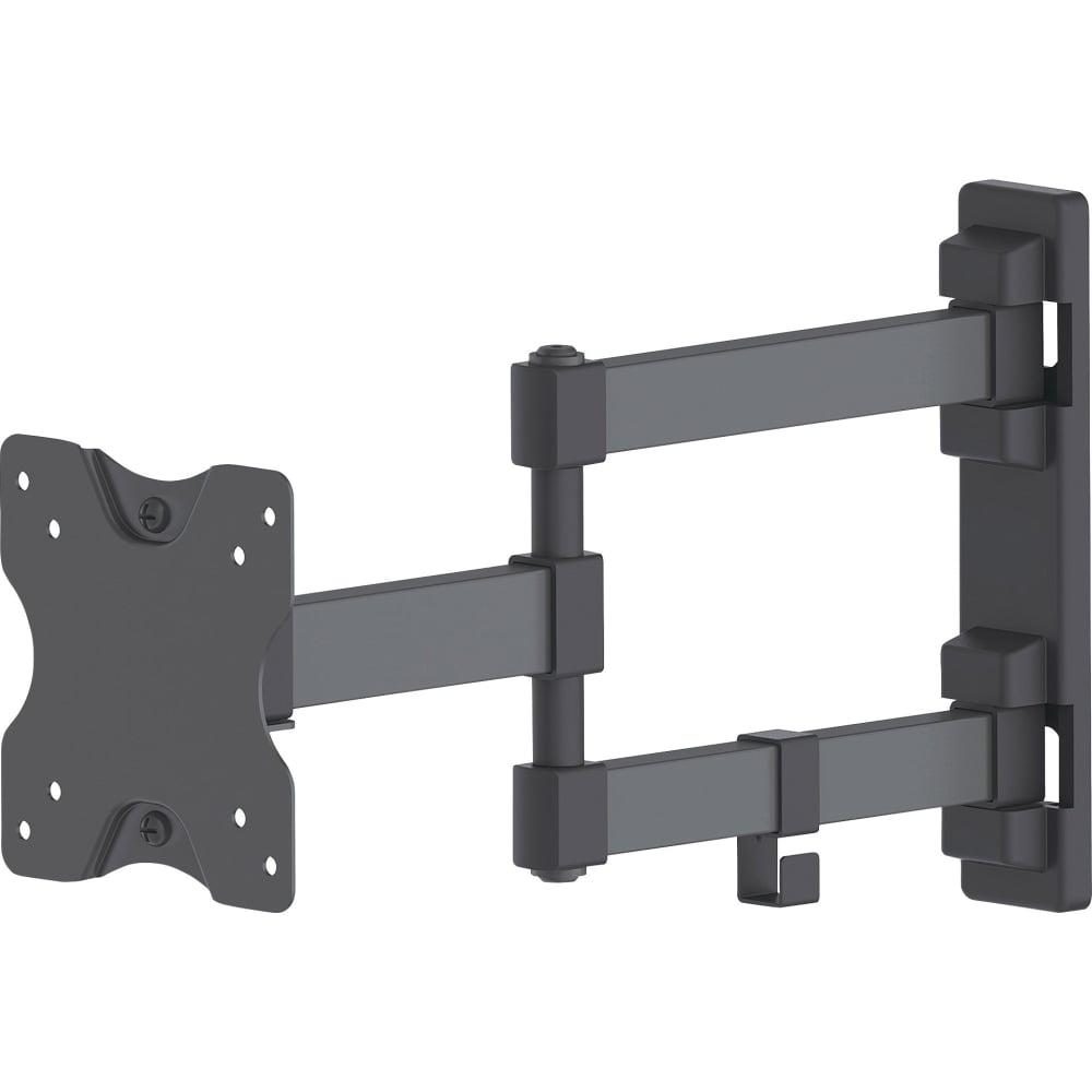 Manhattan TV & Monitor Mount, Wall, Full Motion, 1 screen, Screen Sizes: 13-27in, Black, VESA 75x75 to 100x100mm, 20kg, Tilt & Swivel with 3 Pivots, Lifetime Warranty - Bracket - for LCD TV - solid steel - black - screen size: 13in-27 (Min Order Qty 2) MP