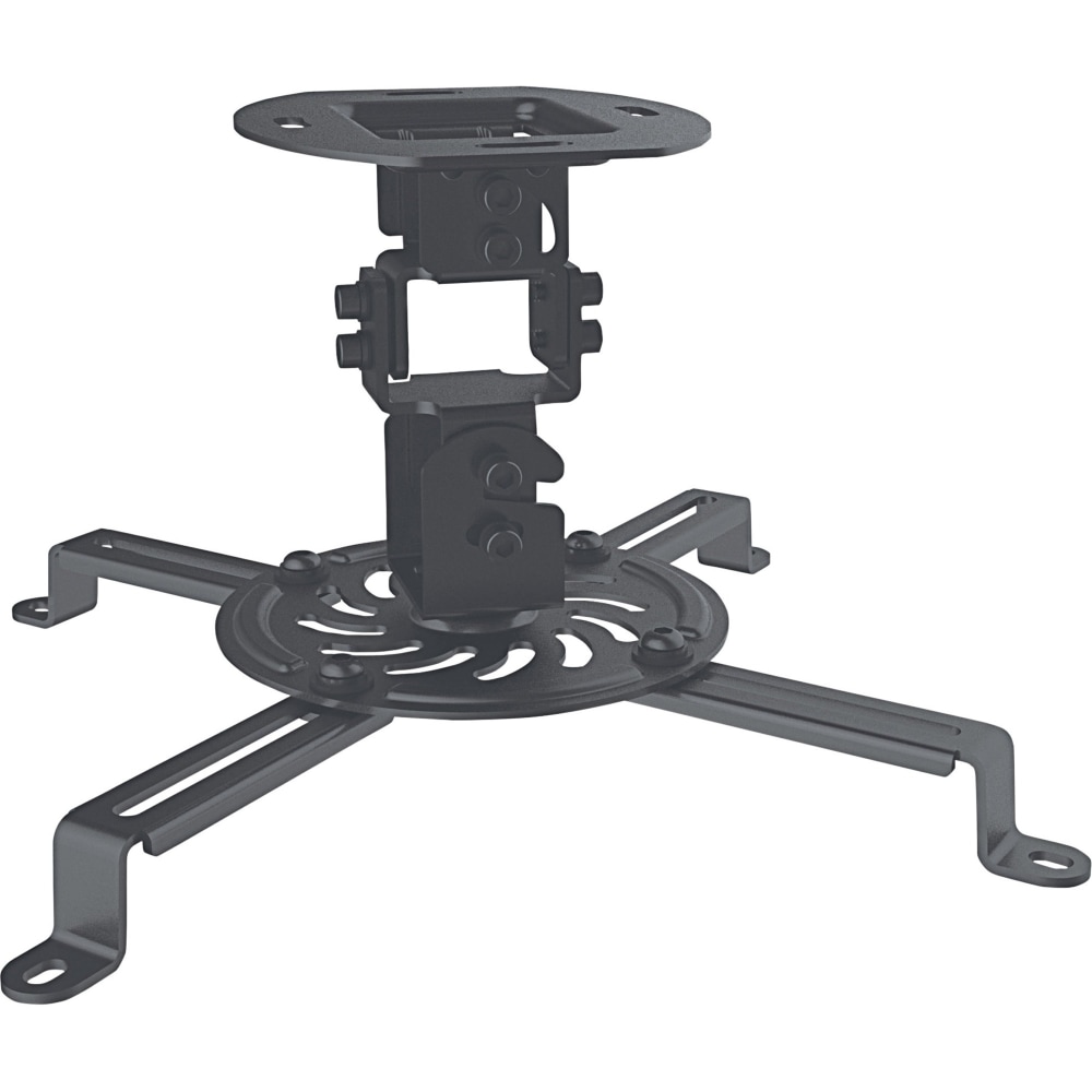 Manhattan Projector Mount, Ceiling, Universal, Tilt, Swivel & Rotate, Height: 15cm, Max 13.5kg, Black, Lifetime Warranty - Bracket - for projector - black - ceiling mountable (Min Order Qty 5) MPN:461184