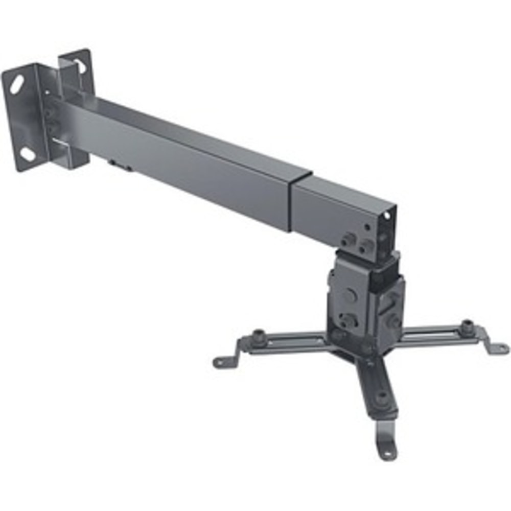 Manhattan Projector Mount, Ceiling or Wall, Tilt & Swivel, Height Range: 43-65cm, Max 20kg, Black, Lifetime Warranty - Mounting kit - for projector - black - ceiling mountable, wall-mountable (Min Order Qty 3) MPN:461207