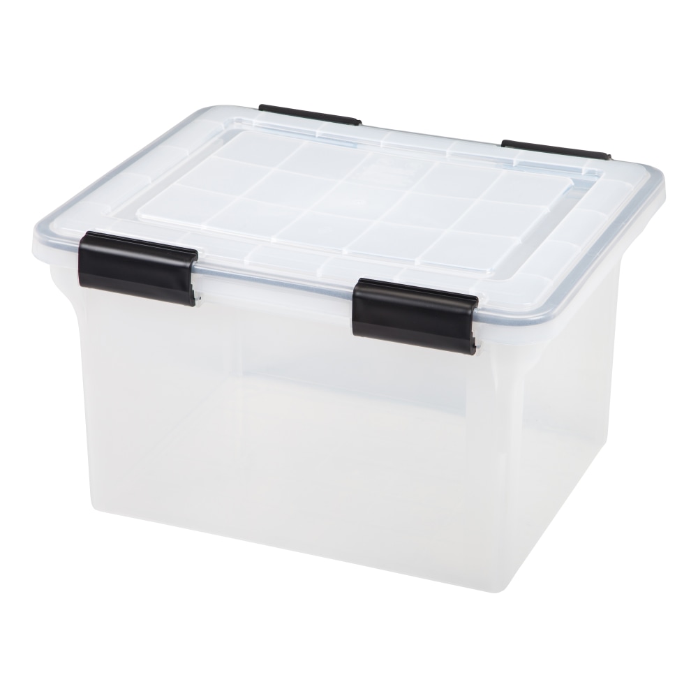 IRIS Letter and Legal Size WEATHERTIGHT File Box, 10 7/8inH x 14 1/2inW x 18inD, Clear, Pack of 6 MPN:585250