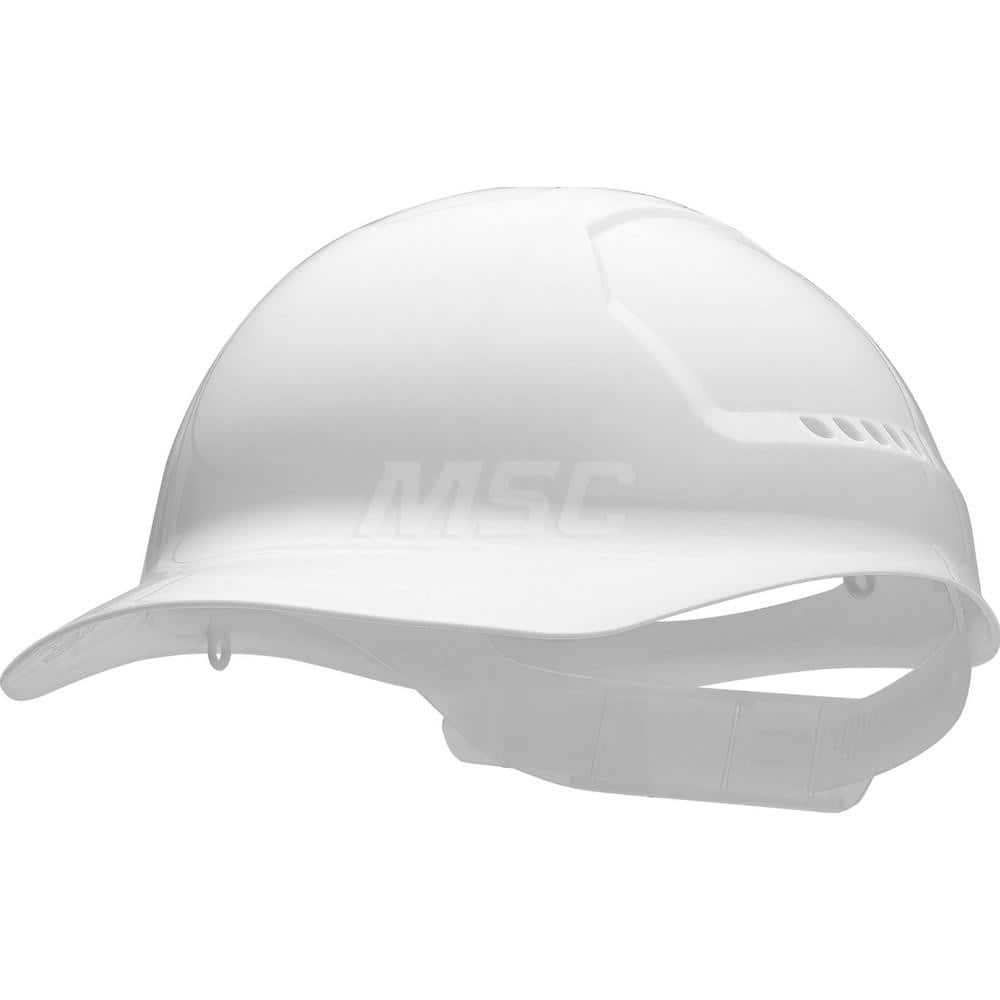 Bump Caps, Bump Cap Type: Front Brim Bump Cap , Material: Plastic , Adjustment Type: Adjustable , Color: White , Vented: Yes  MPN:G62001