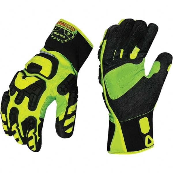 Impact-Resistant Gloves: Size Large, ANSI Puncture 3, Duraclad Lined, Duraclad MPN:INDI-RIG-04-L
