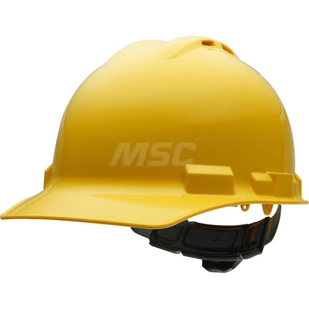 Hard Hat: Impact Resistant & Water Resistant, Front Brim, Class C, 4-Point Suspension MPN:G60002