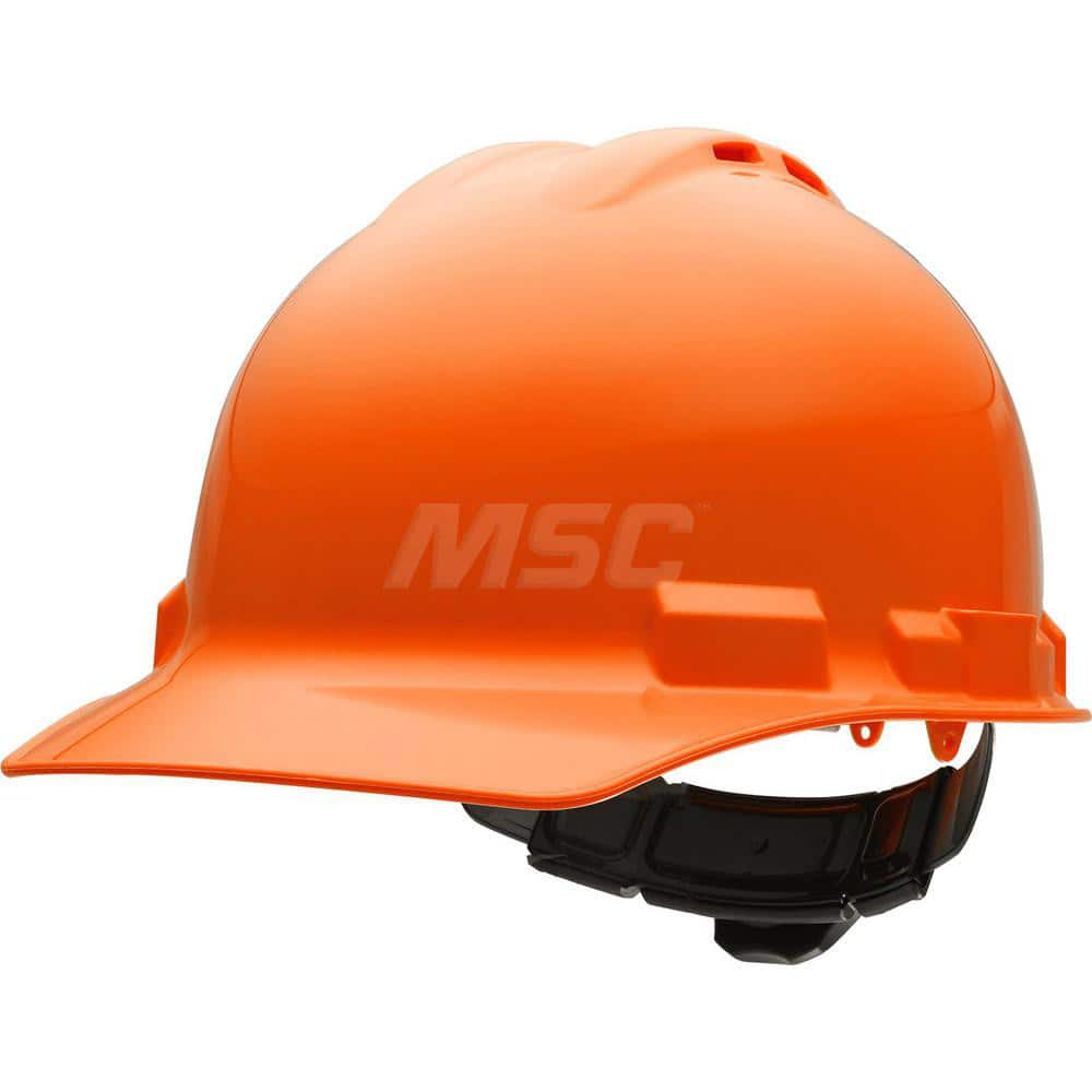 Hard Hat: Impact Resistant & Water Resistant, Front Brim, Class C, 4-Point Suspension MPN:G60003