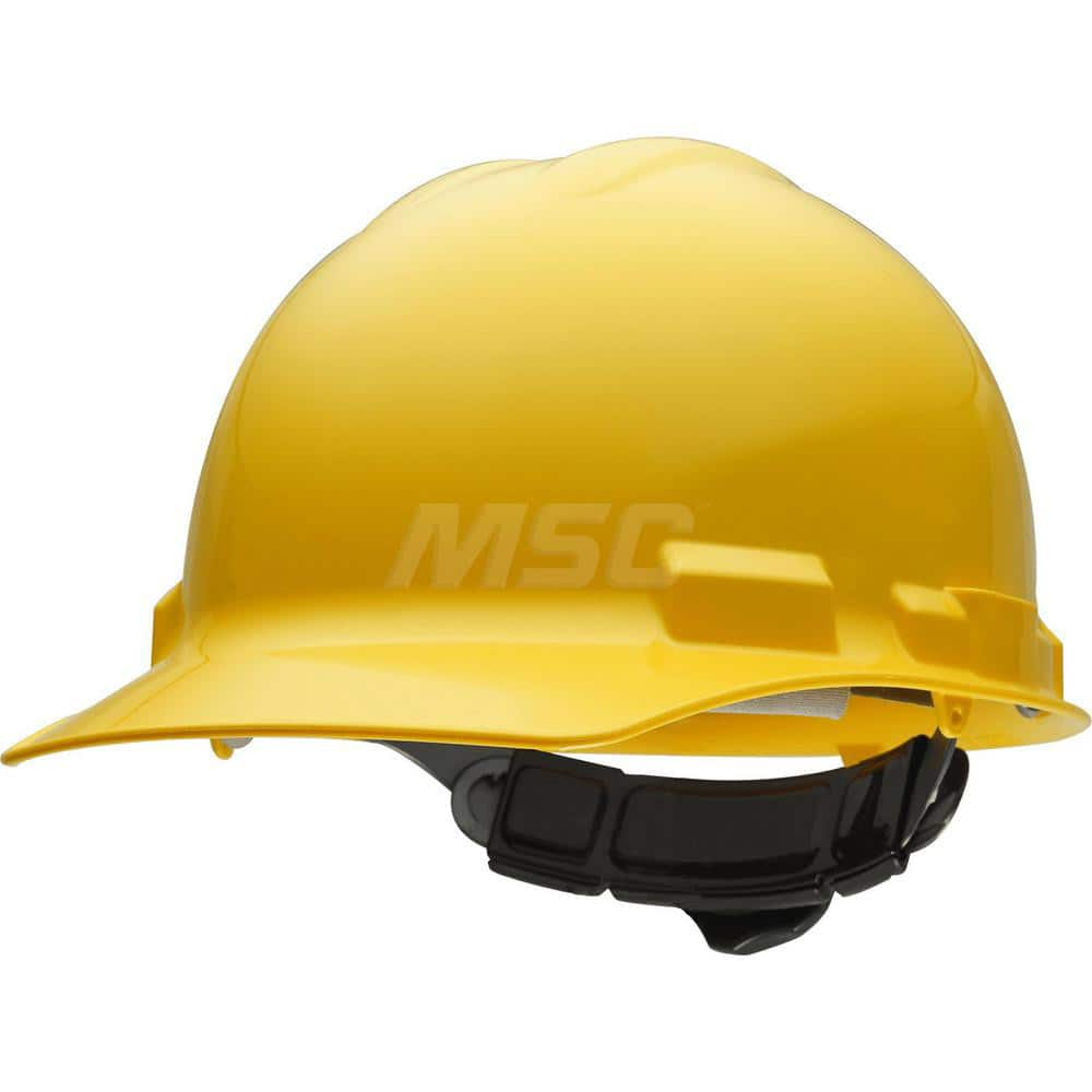 Hard Hat: Impact Resistant & Water Resistant, Front Brim, Class E & G, 6-Point Suspension MPN:G60102